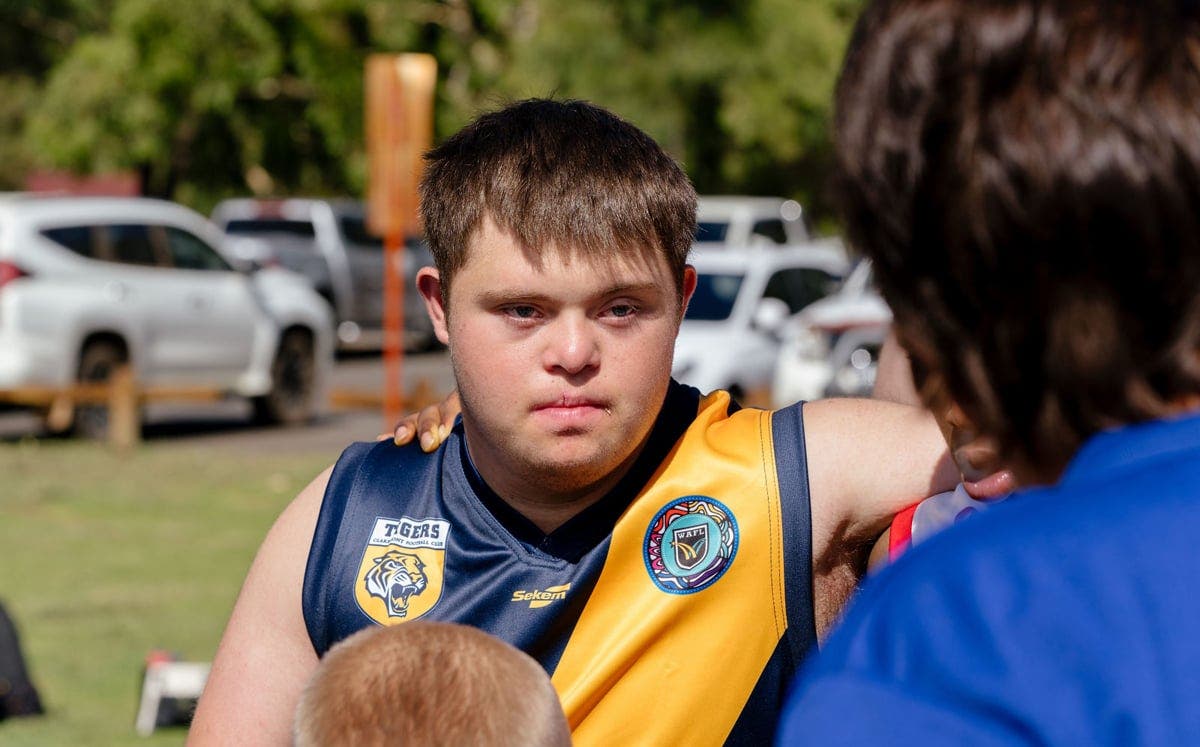 young disabled afl player