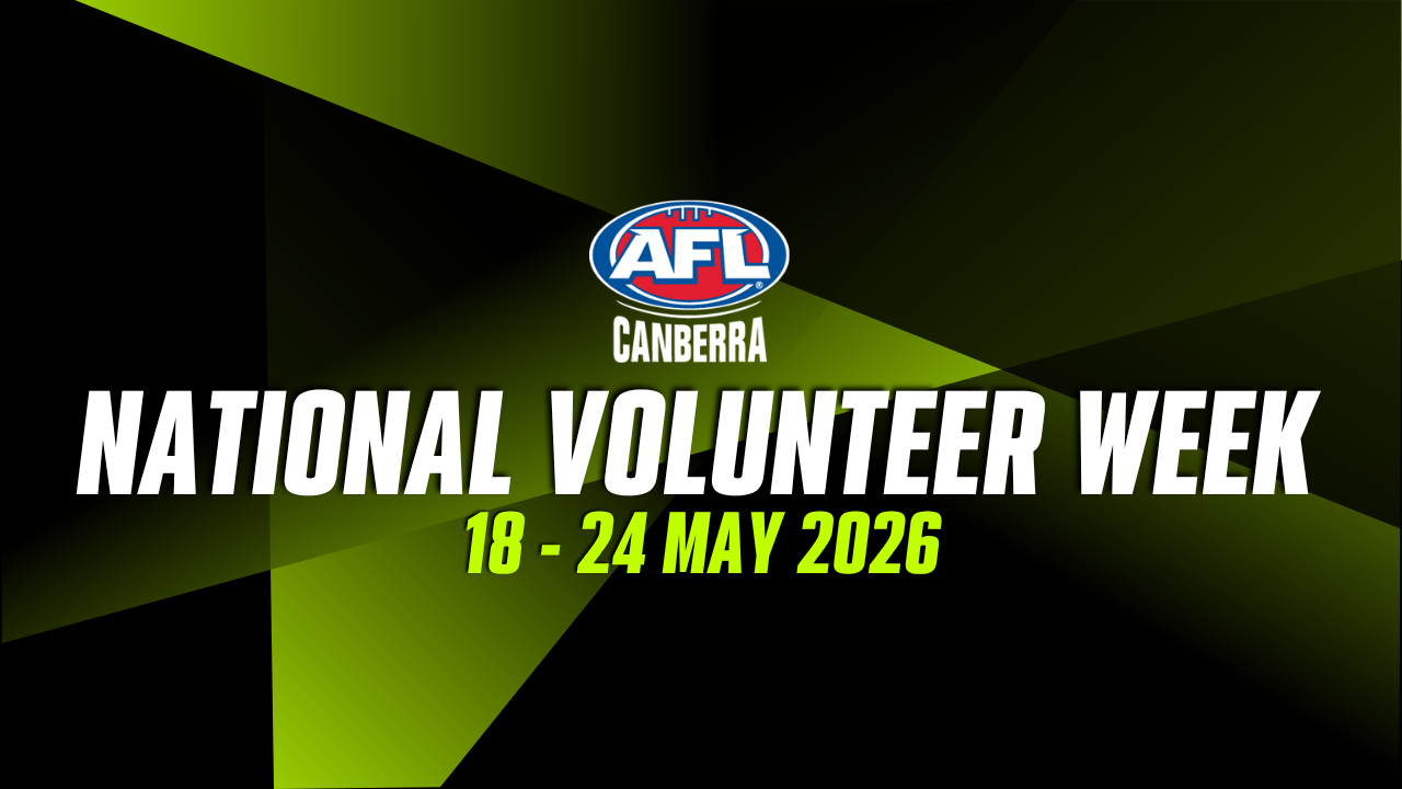 National Volunteer Week - AFL Canberra - Play AFL